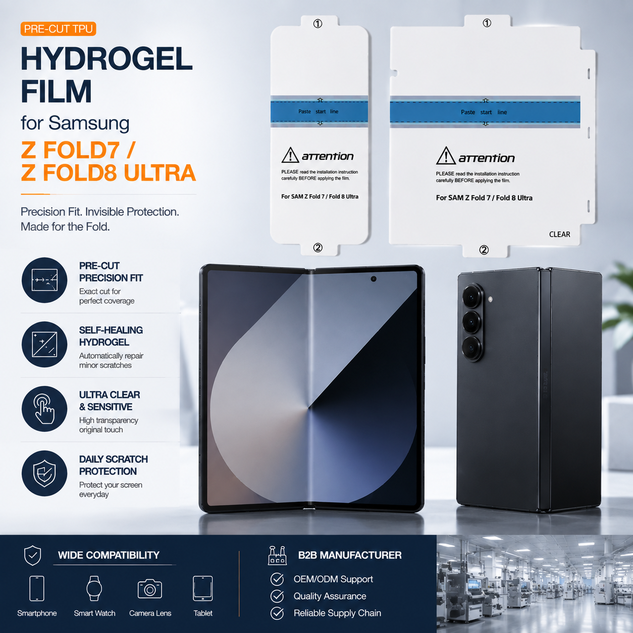 JJT foldable screen protector for Samsung Galaxy Z Fold8 Ultra