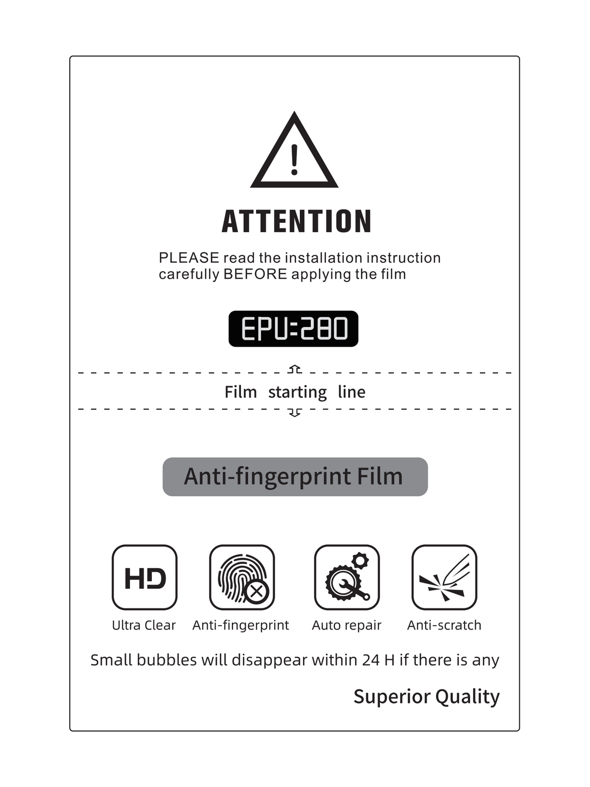 EPU HD Clear Film, 0.28 mm