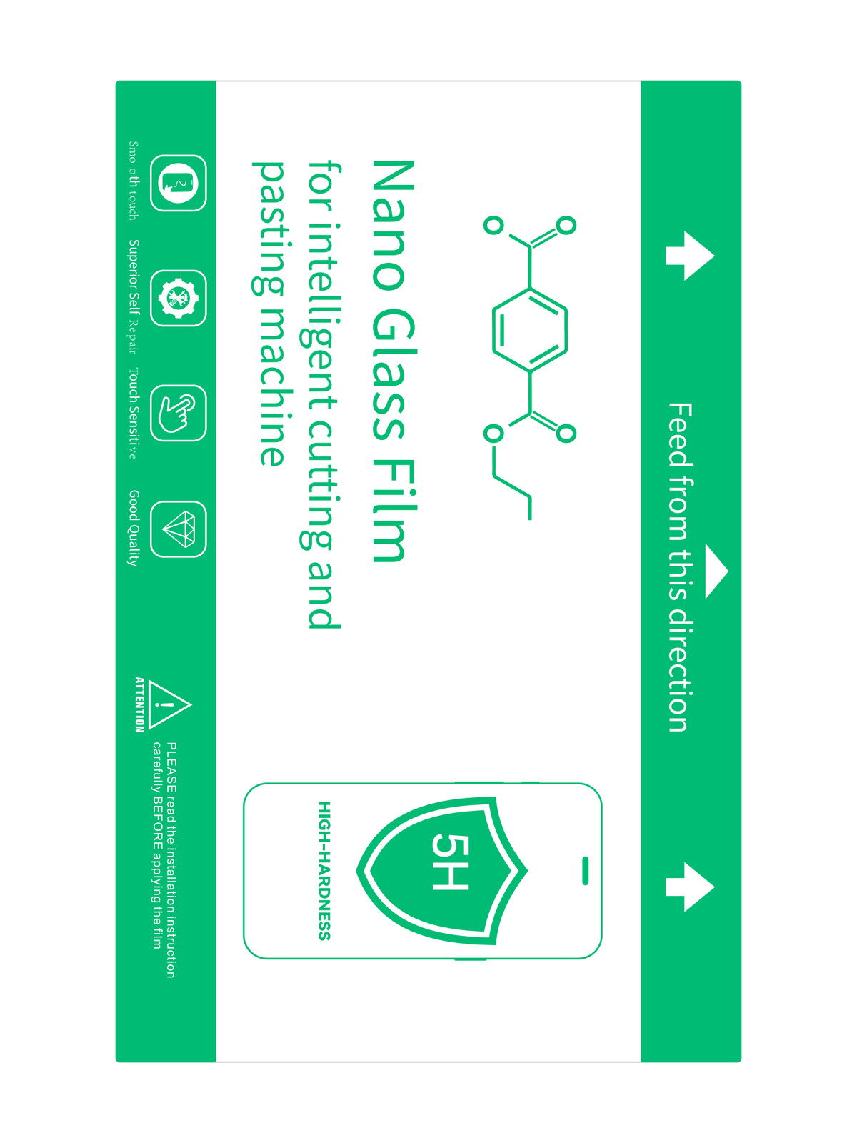 5H PET HD Clear Film, 0.33 mm, 196 × 125 mm