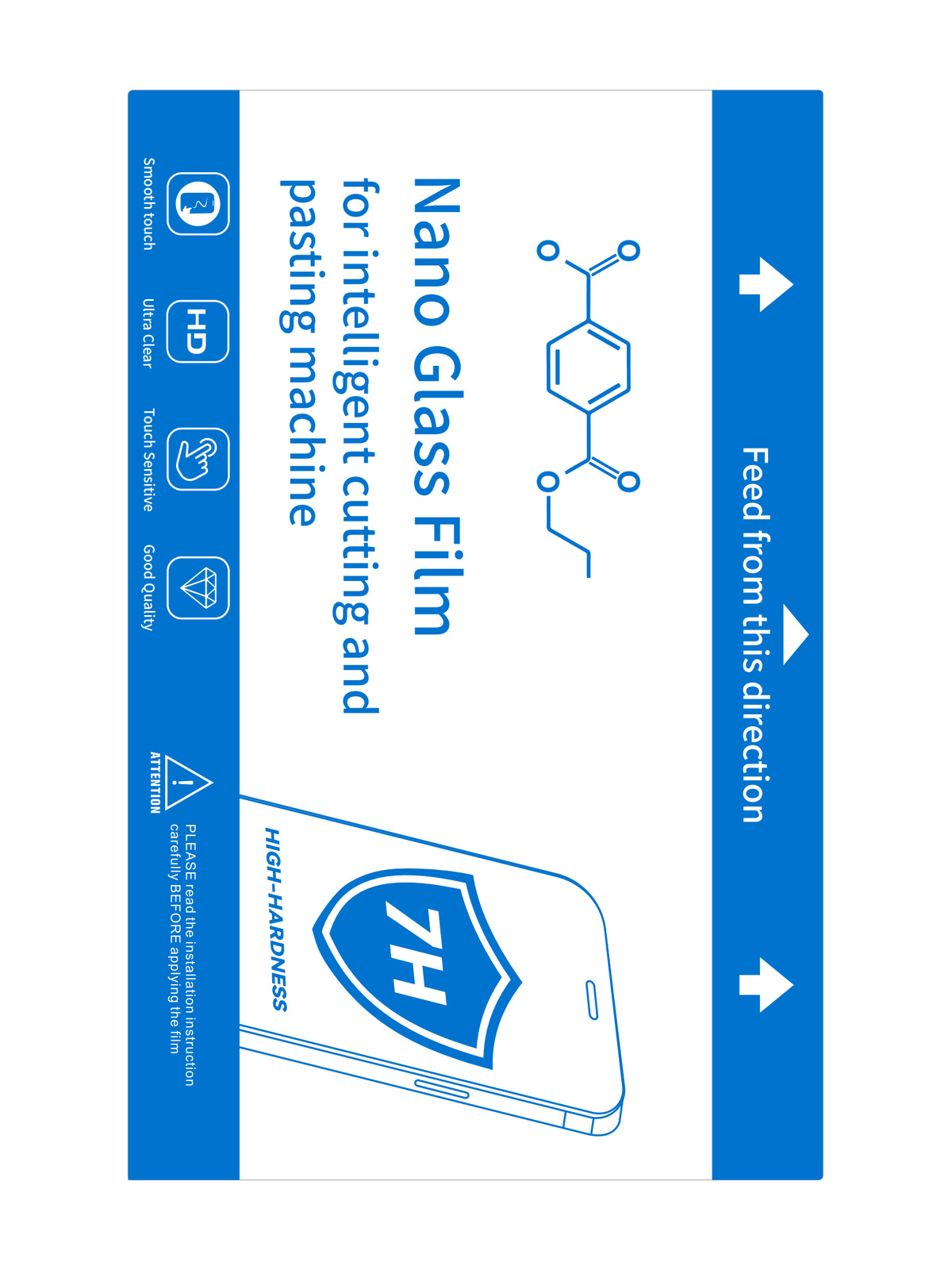 7H PET HD Clear Film, 196 × 125 mm