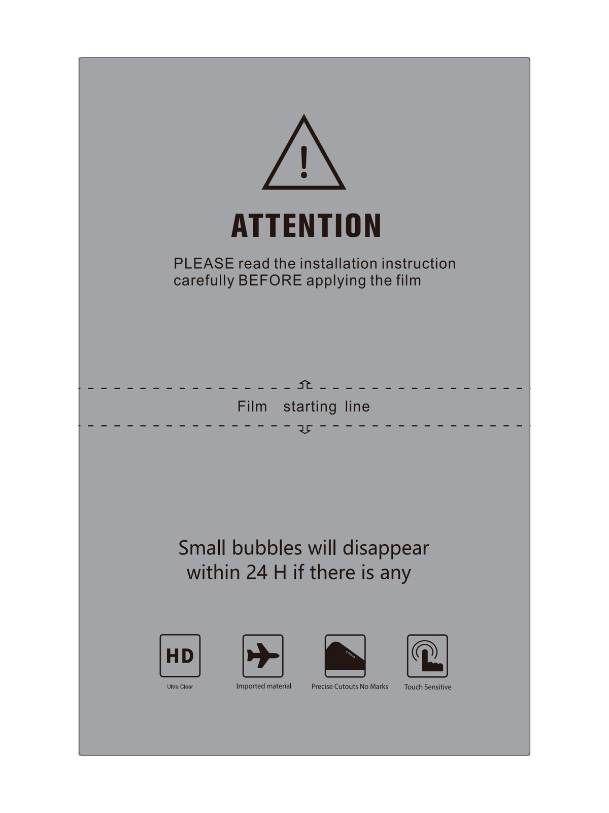 UV HD Clear Film, Korean material, 0.1 mm