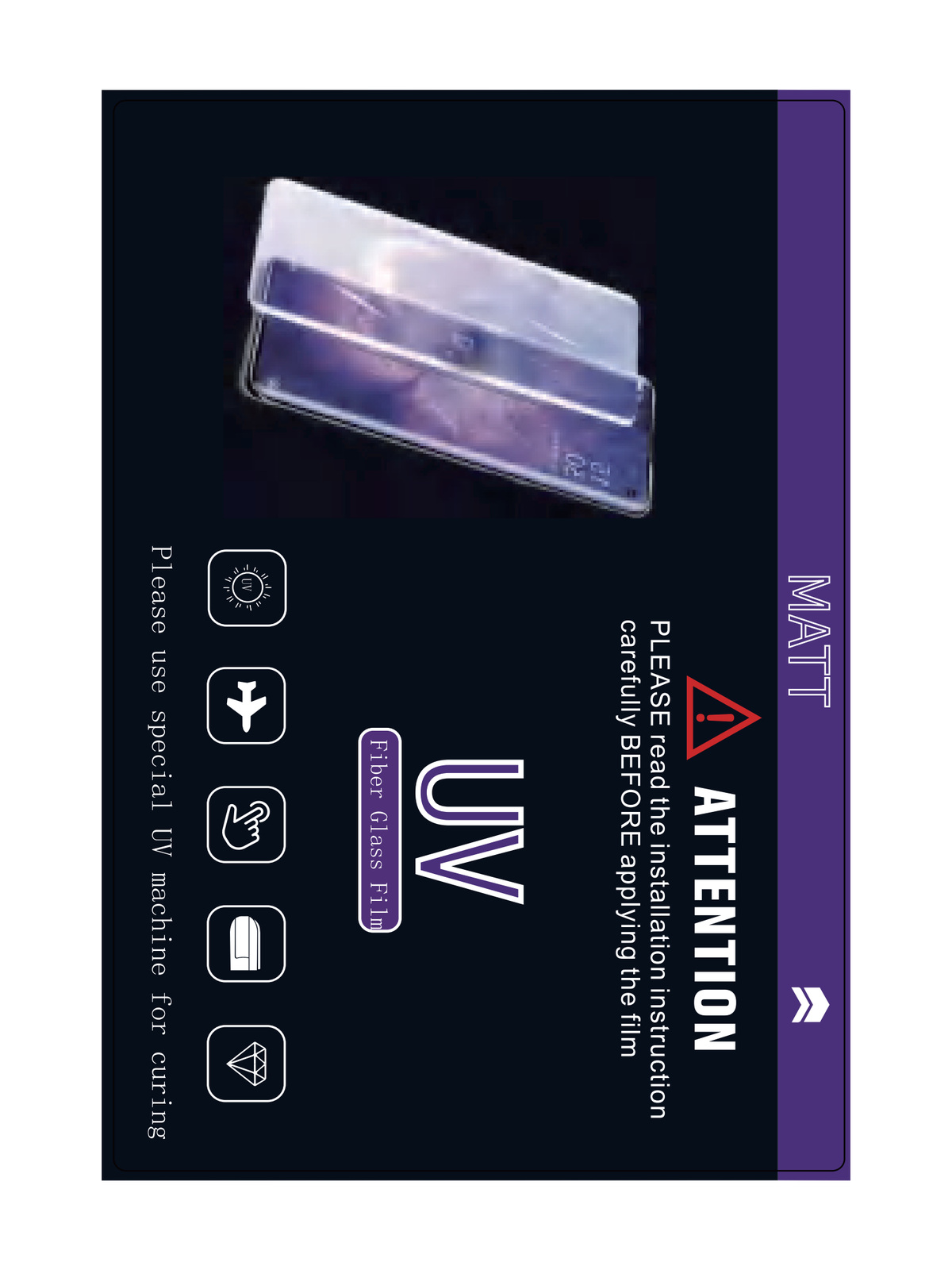 UV Matte Film, Chinese material, 0.12 mm